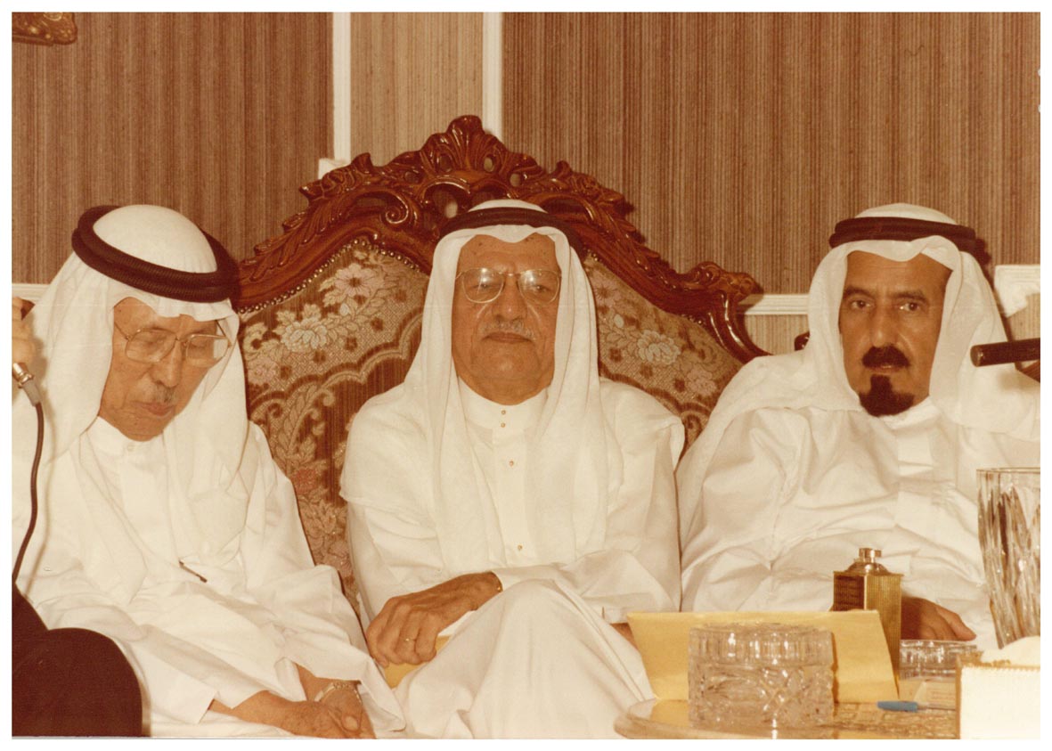 صورة 19062: الأستاذ أحمد المبارك، معالي الشيخ عبد الله عمر بلخير، الأستاذ عزيز ضياء 