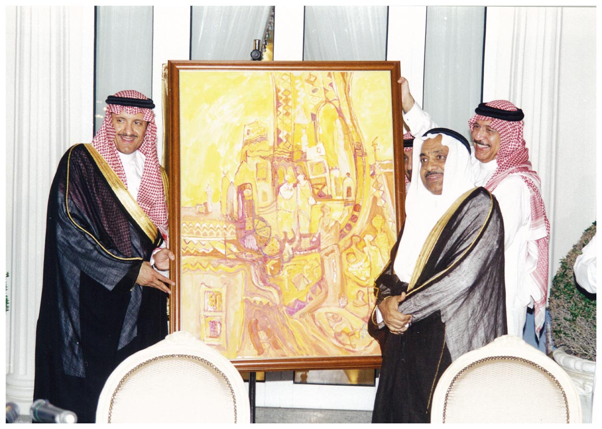 صورة 8418: الشيخ عبد المقصود خوجه، الدكتور عبد الحليم رضوي، صاحب السمو الملكي الأمير سلطان بن سلمان 