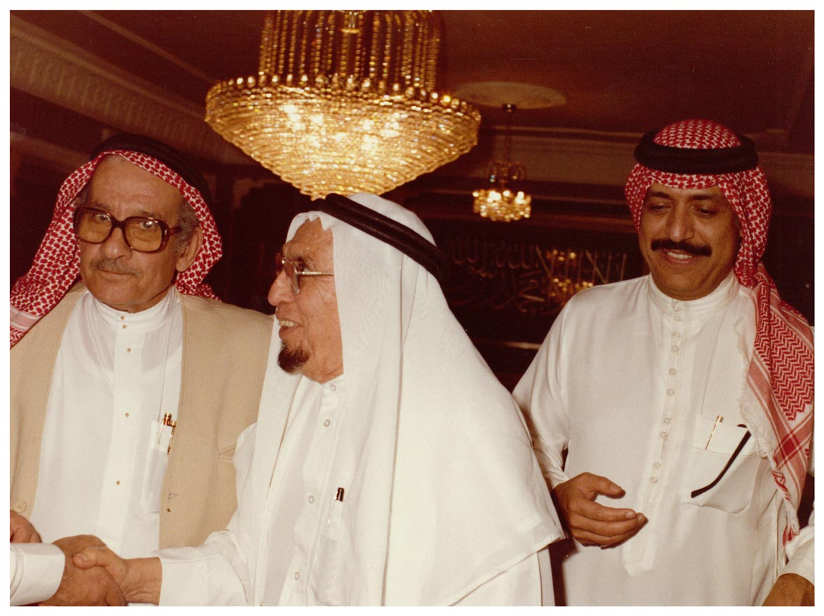 صورة 14828: الشيخ عبد المقصود خوجه، الأستاذ عثمان حافظ، الأستاذ حسن عبد الحي قزاز 